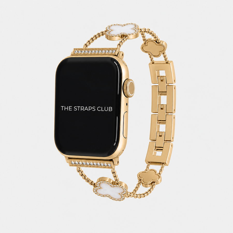 The Clover Pearl Apple Watch Strap